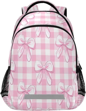 Outdoor Sports Daypack with Ergonomic Shoulder Straps#10 Cute Pink Bows Design Waterproof embody separately Backpack - Casual 