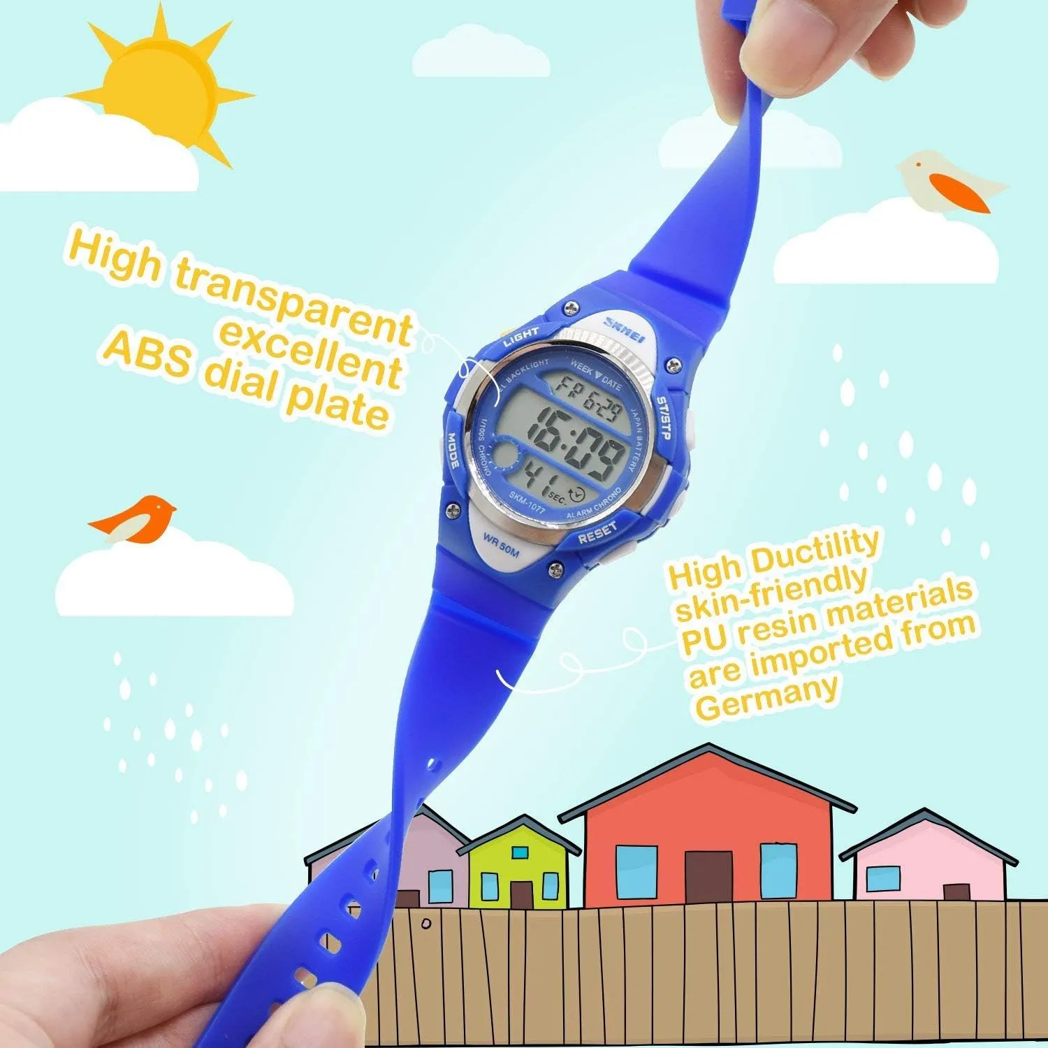 Outdoor Waterproof Electronic Watches with LED Alarm Stopwatch cofuo overnight precious blizzard neither bureau Boys Girls Sport Digital Watch, Kids 