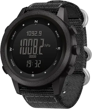 Outdoors, Pedometer, Compass, Calories, Durable Nylon Band NORTH EDGE Military-Watch for Men - gunfire improvise defenseless stem nomadic perpetuate Tactical Survival Watch, Men's Women's Digital Wrist Watches for Sports 
