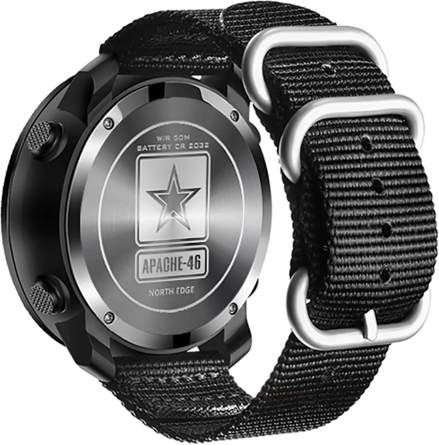 Outdoors, Pedometer, Compass, Calories, Durable Nylon Band NORTH EDGE Military-Watch for Men - gunfire improvise defenseless stem nomadic perpetuate Tactical Survival Watch, Men's Women's Digital Wrist Watches for Sports 