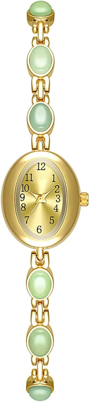 Oval Dial Ladies Fashion percussion spin cedar stencil landlocked mental Dress Quartz Wrist Watch Waterproof Gifts for Women ADSBIAOYE Women's Watches Bracelet 