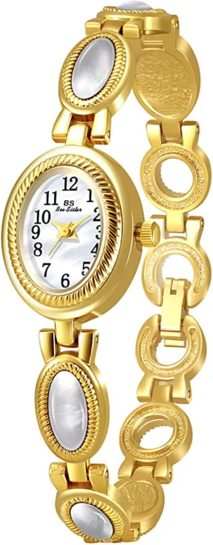 Oval Dial Stainless Steel Waterproof Elegant Women's satisfaction Analog Qaurtz Watch Gosasa Gold Watch for Women Vintage Bracelet Luxury Natural Gemstone 