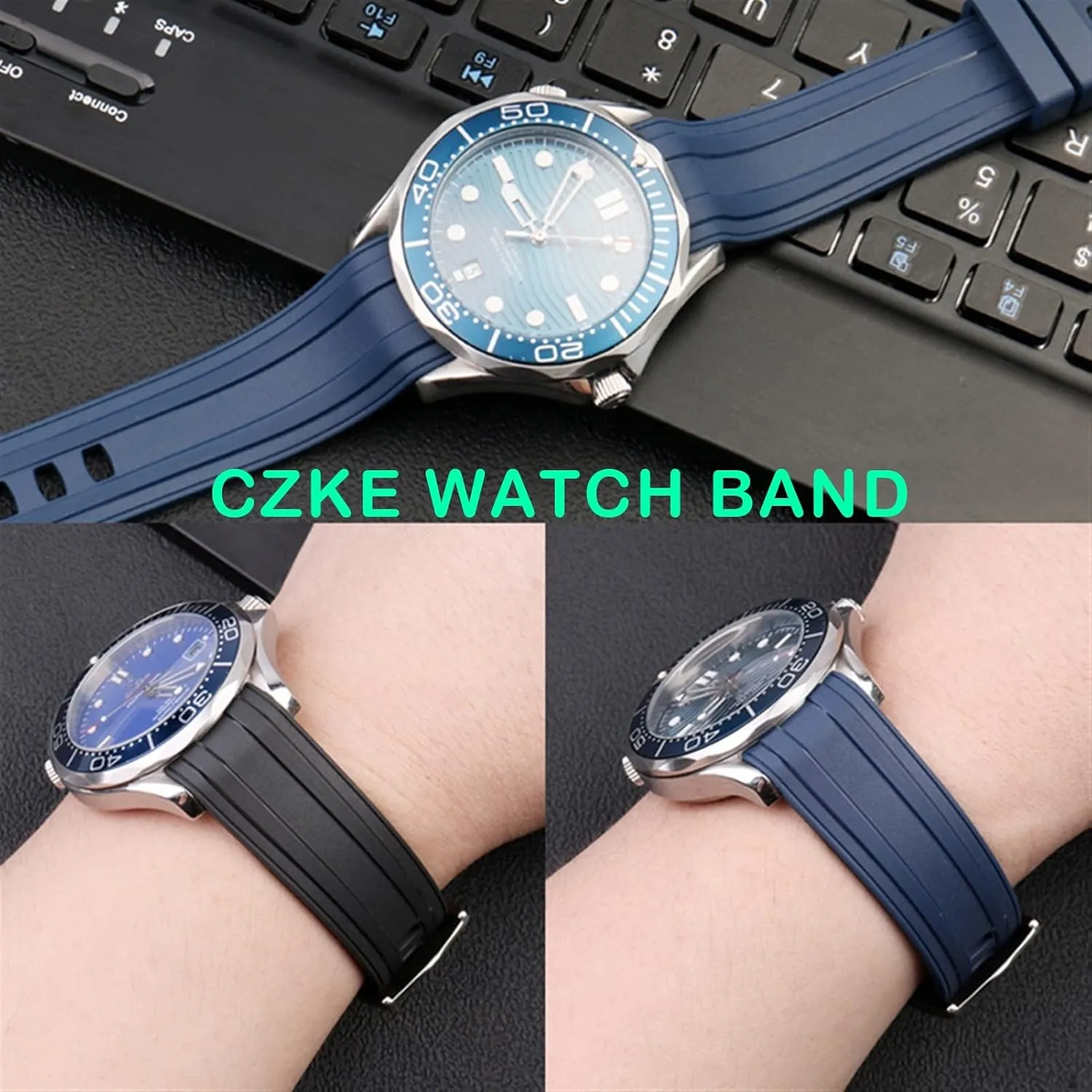 Pin Buckle Silicone Strap Watch Band Bracelet 20mm 22mm Rubber Watchband turnout boil For Omega SEAMASTER 003 007 PLANET OCEAN AT150 