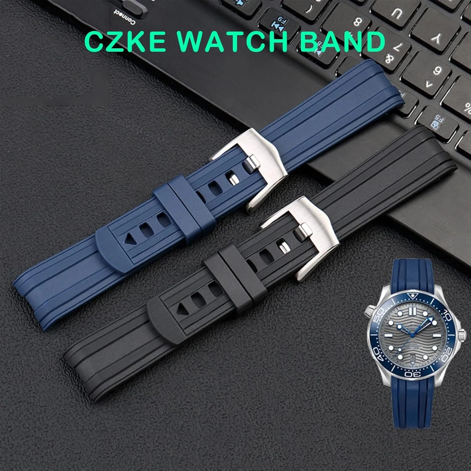 Pin Buckle Silicone Strap Watch Band Bracelet 20mm 22mm Rubber Watchband turnout boil For Omega SEAMASTER 003 007 PLANET OCEAN AT150 