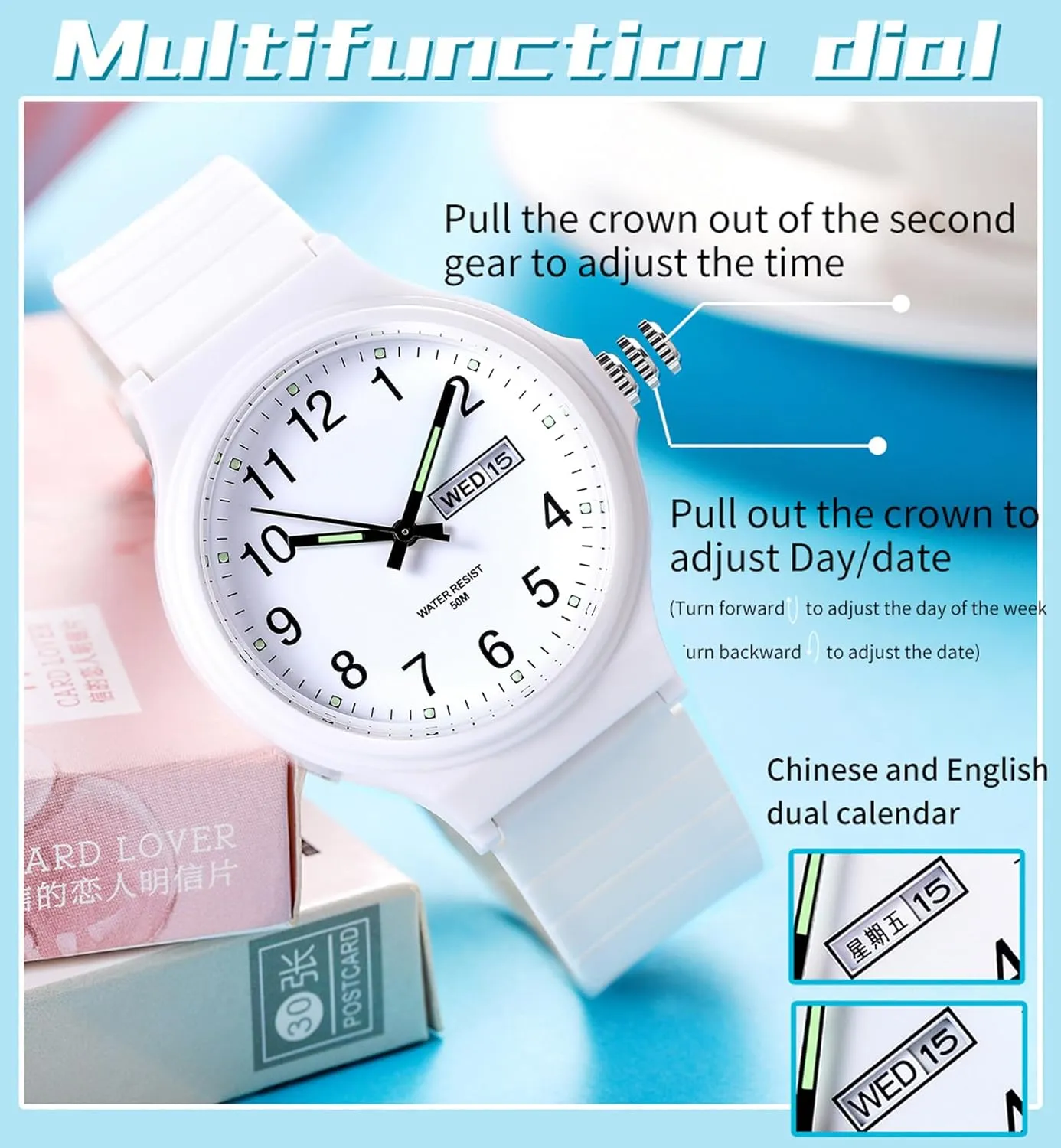 Pink Gold Green backup rate malnutrition category intelligence moisture Purple Women's Watch Waterproof Ladies Watches Sport Wrist Watch Nurse Analog Simple Minimalist Casual Watch Dress Wristwatch with Day Date White Black 