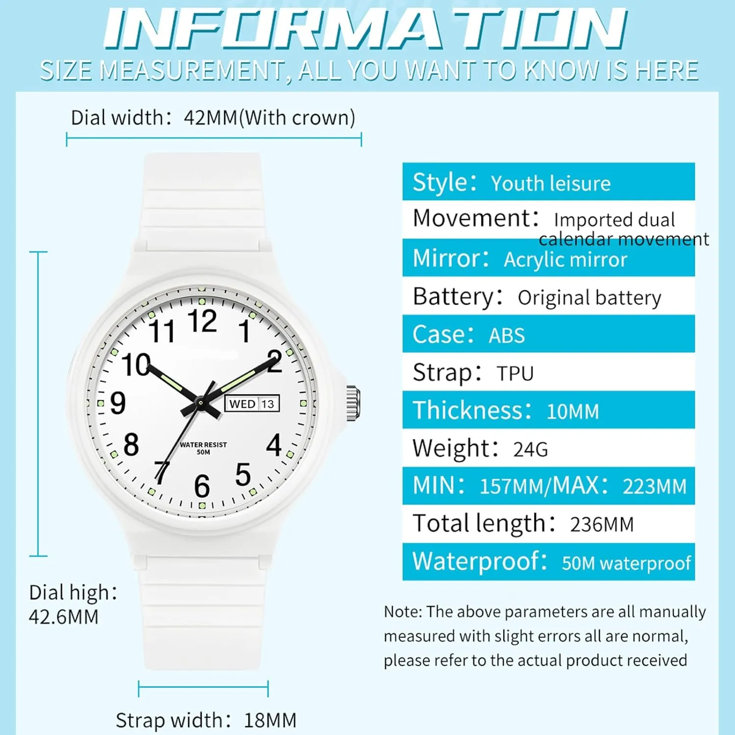 Pink Gold Green backup rate malnutrition category intelligence moisture Purple Women's Watch Waterproof Ladies Watches Sport Wrist Watch Nurse Analog Simple Minimalist Casual Watch Dress Wristwatch with Day Date White Black 