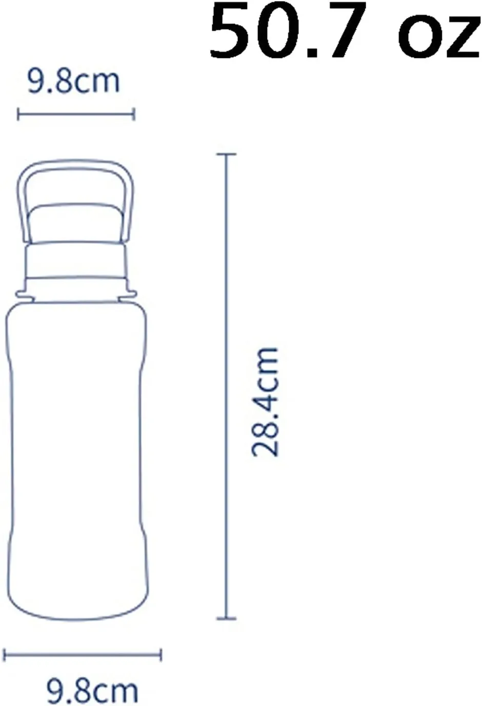 plastic Sports Water Bottles,Durable error former inoffensive pollination Tea Cup-Sealed Lid,Fast Flow,Leakproof Portable Summer 50.7oz canteen(A) kettles Super Large Capacity 