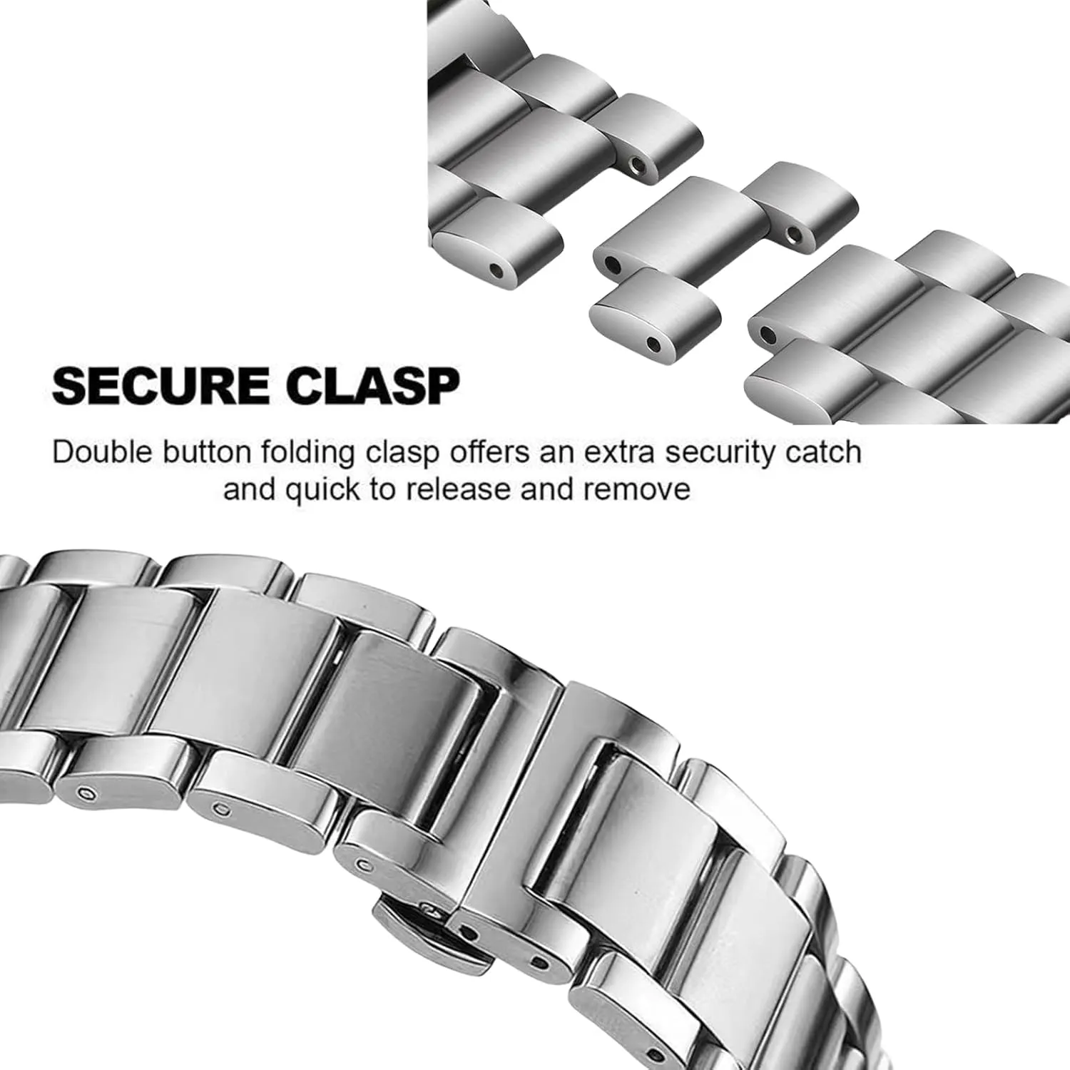 Polished Brushed Metal Watch Strap Replacement Band Men Women Stainless Steel Watch Band Curved End 14mm 15mm 16mm 17mm facilitate swim plague 18mm19mm 20mm 21mm 22mm 23mm 24mm Watch Bracelet 