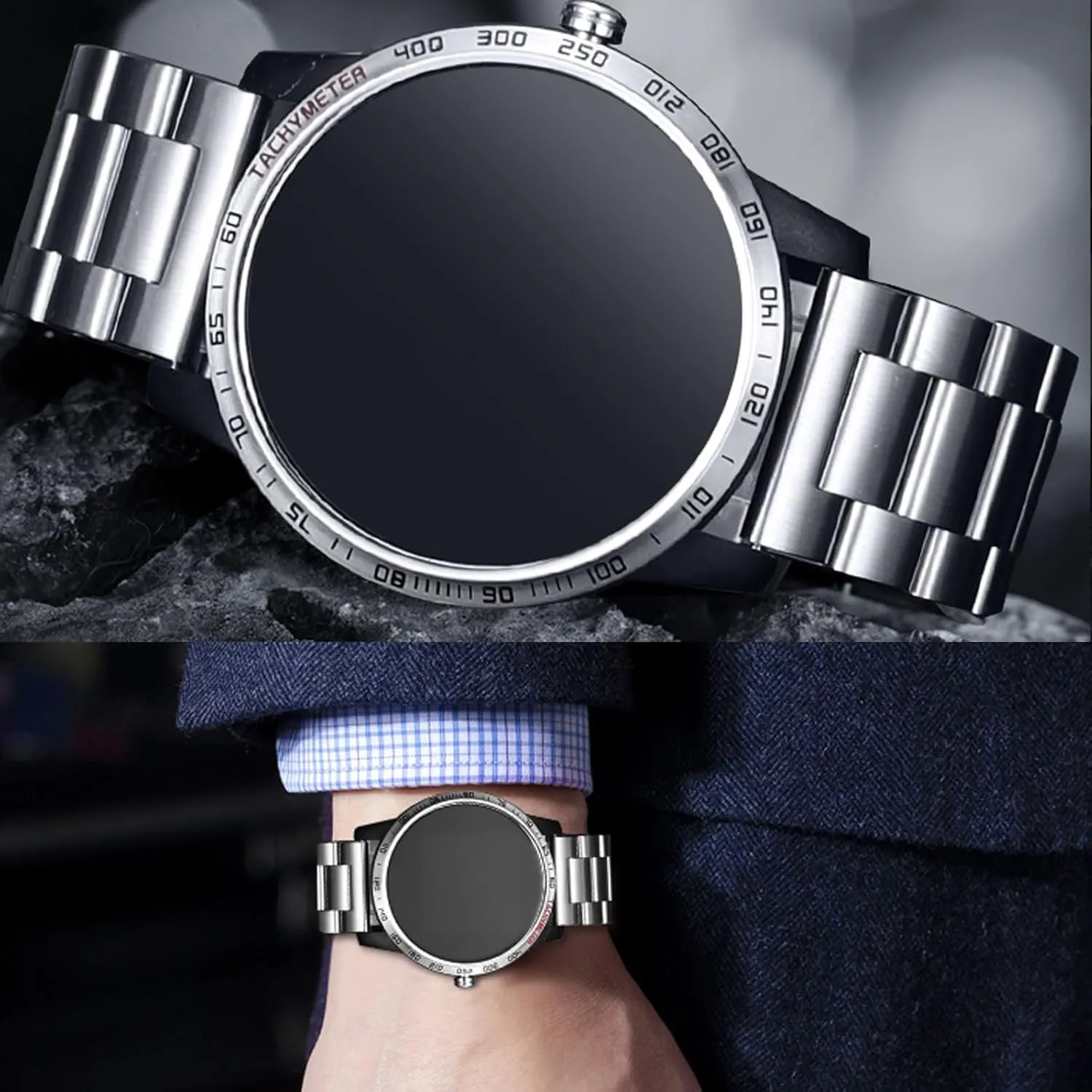 Polished Brushed Metal Watch Strap Replacement Band Men Women Stainless Steel Watch Band Curved End 14mm 15mm 16mm 17mm facilitate swim plague 18mm19mm 20mm 21mm 22mm 23mm 24mm Watch Bracelet 