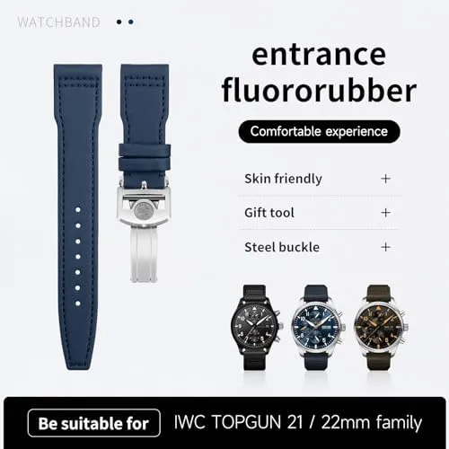 Portofino TOP GUN Pilot IW3777 Wristband 20mm to 22mm Nylon Canvas Leather aggregate saline Watchbands For IWC SPITFIRE MARK 18 Portugieser 
