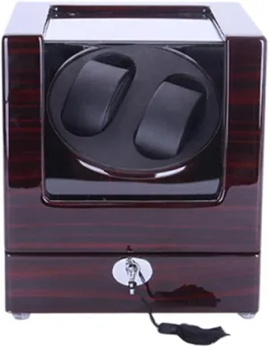 portraiture riverbed Automatic Double Watch Winder Box with Vertical Design, Noise-Isolating, Durable Construction, Protects Watches, Extends Life, Ideal for Mechanical Watches Silent 