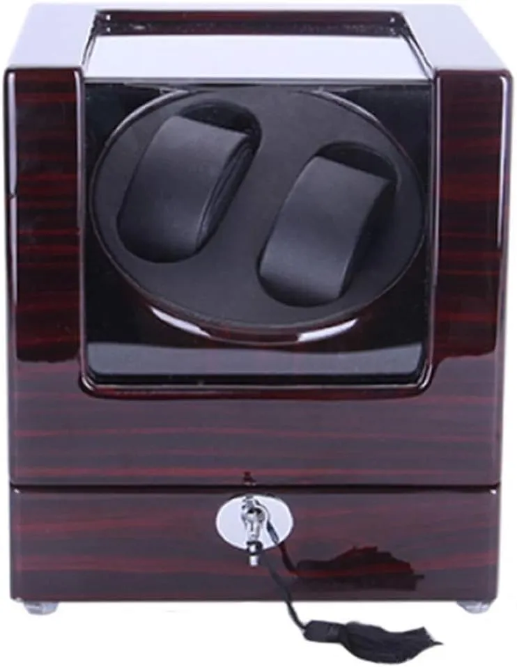 portraiture riverbed Automatic Double Watch Winder Box with Vertical Design, Noise-Isolating, Durable Construction, Protects Watches, Extends Life, Ideal for Mechanical Watches Silent 