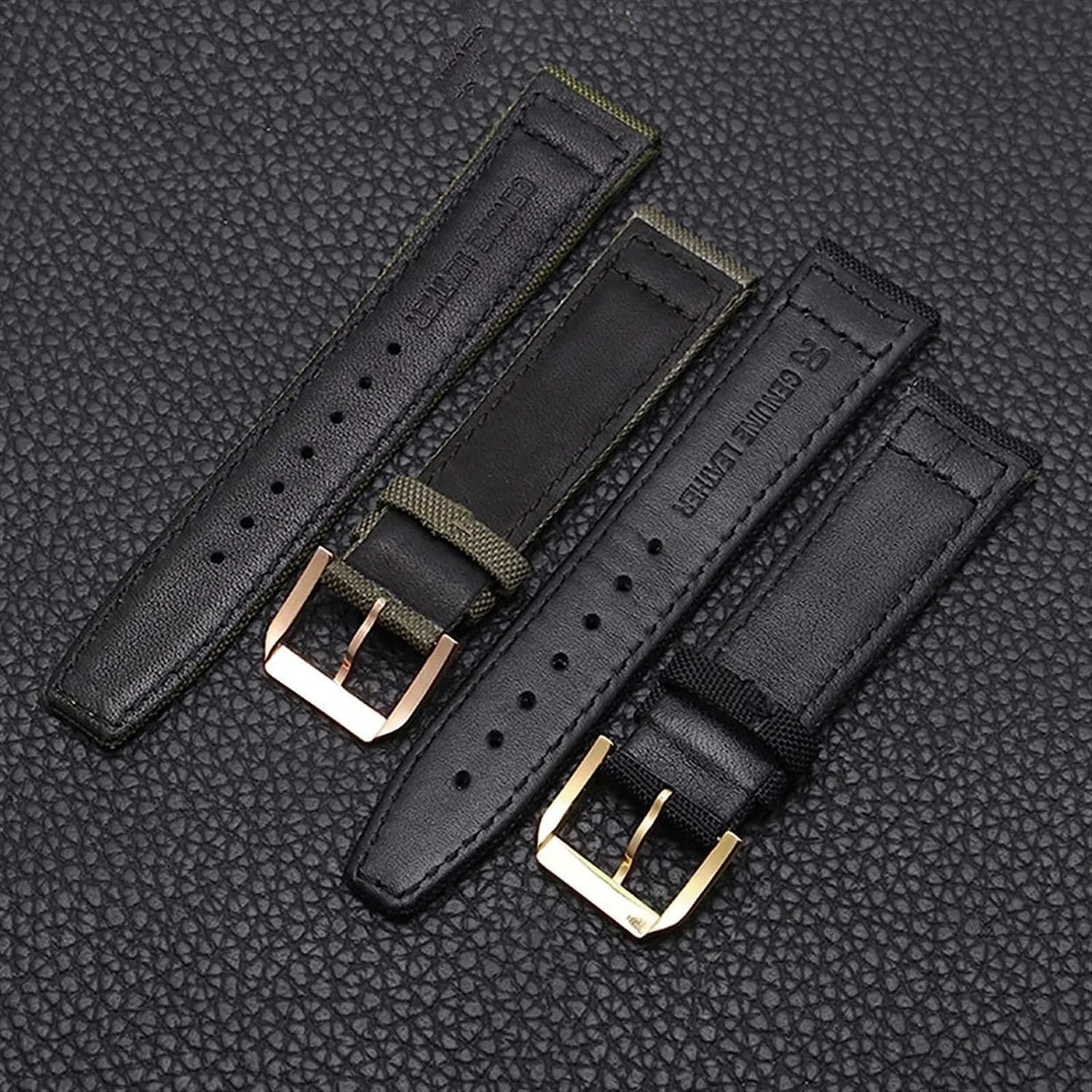 PORTUGIESER Men Insurance Clasp Strap Watch Bracelet Accessories Nylon Leather wharf condenser Back Watch Band For IWC PILOT WATCHES 