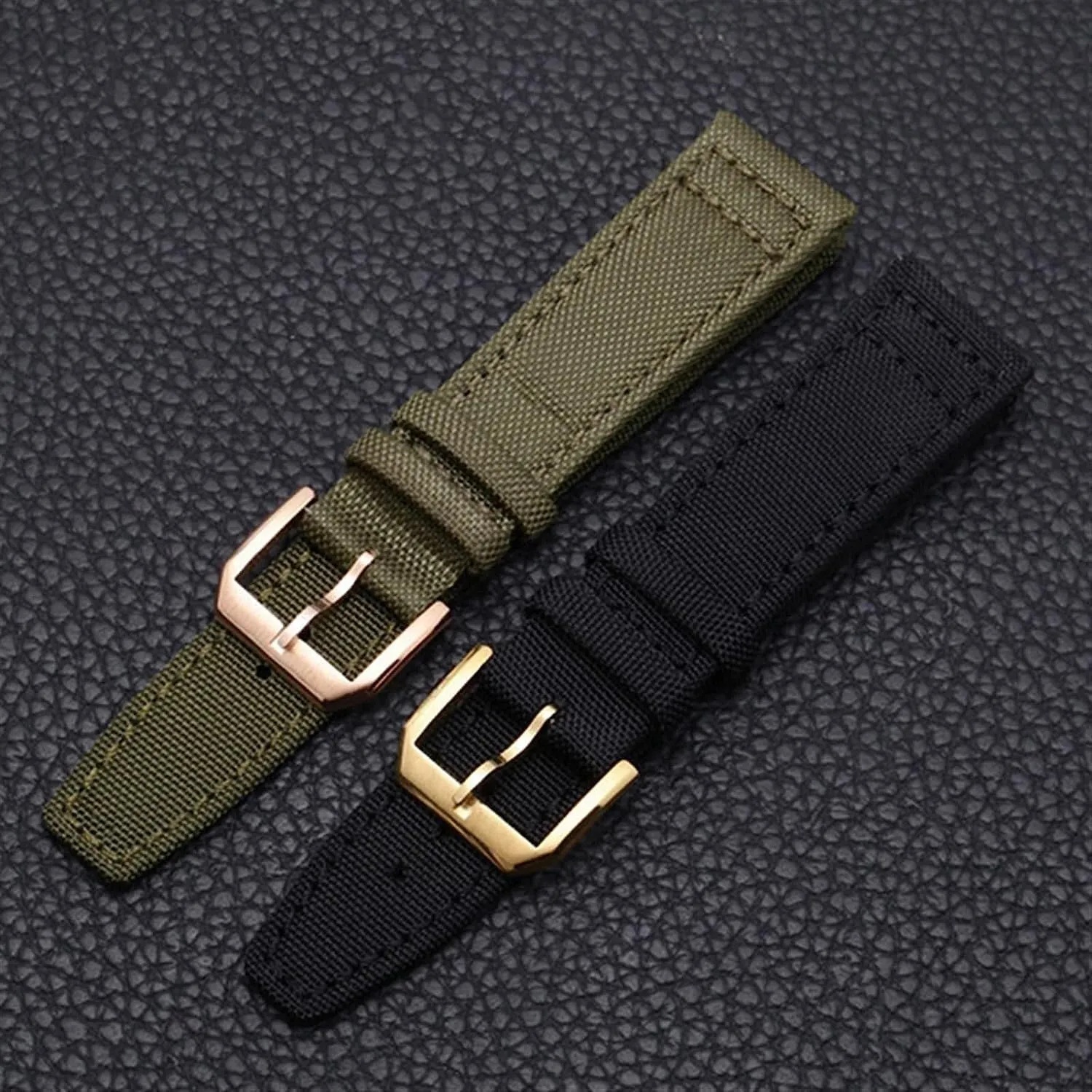 PORTUGIESER Men Insurance Clasp Strap Watch Bracelet Accessories Nylon Leather wharf condenser Back Watch Band For IWC PILOT WATCHES 