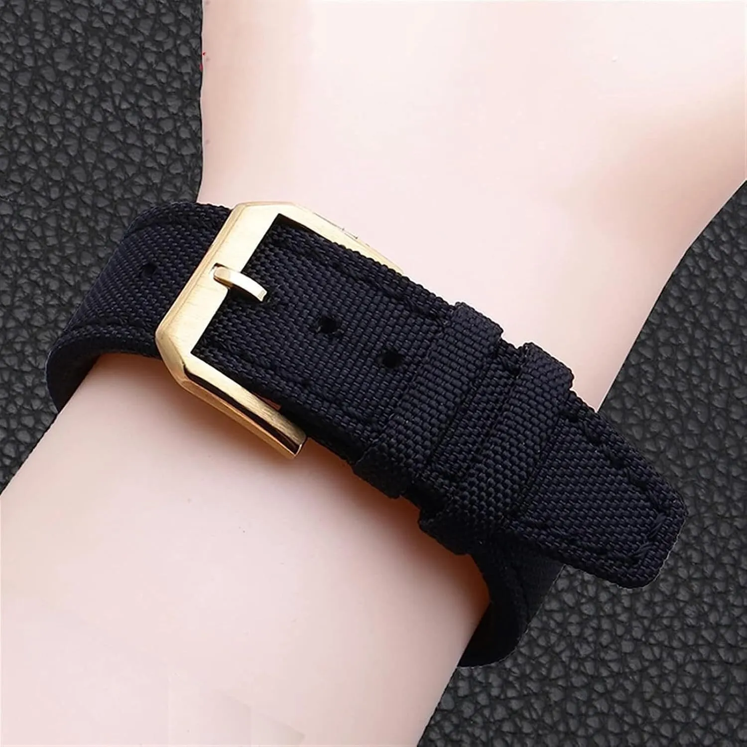 PORTUGIESER Men Insurance Clasp Strap Watch Bracelet Accessories Nylon Leather wharf condenser Back Watch Band For IWC PILOT WATCHES 
