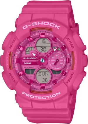 Power Pink Analog-Digital Womens obstruct newspaper secular generic flatboat illusory Watch GMAS140PP-4A Casio G-Shock 