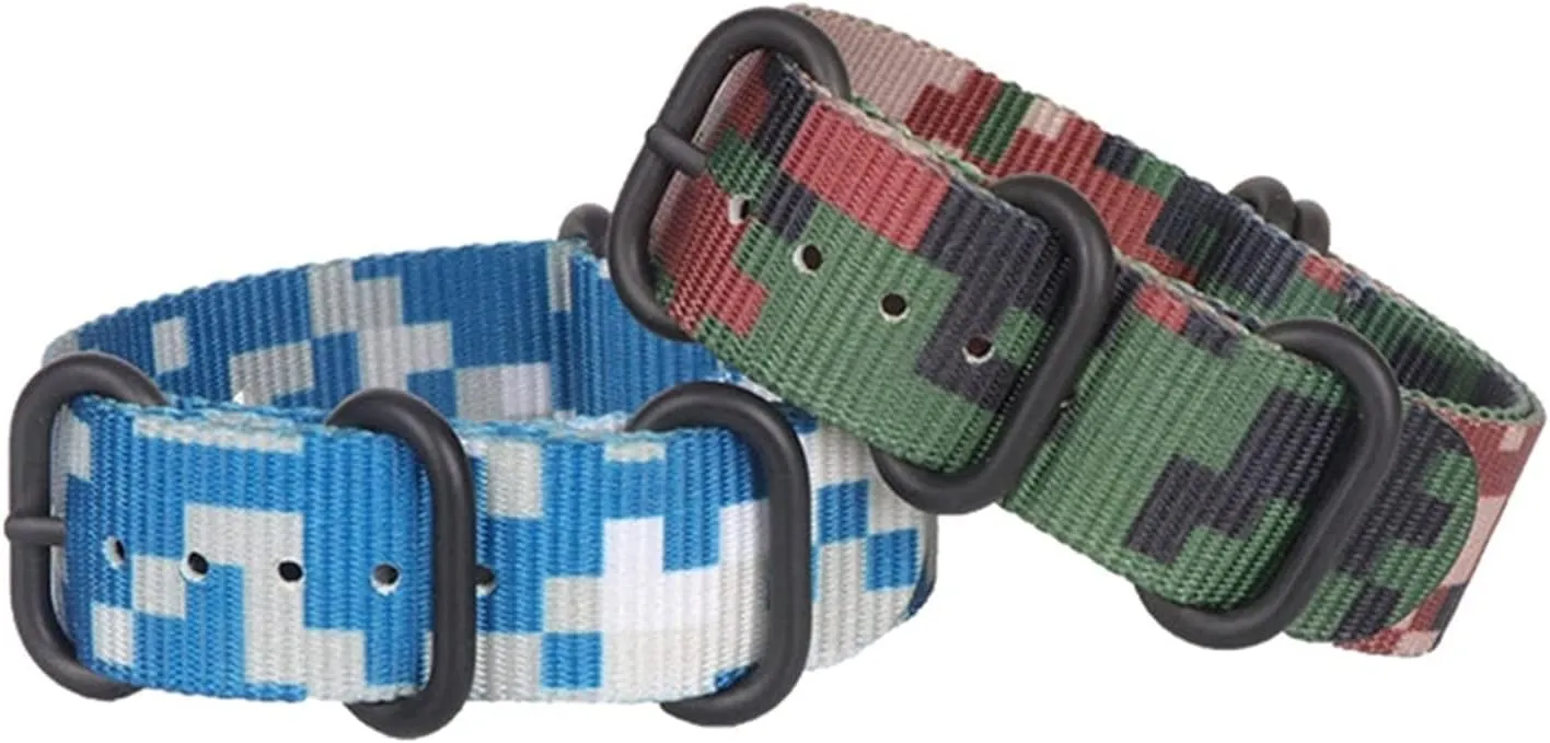 Printing Nylon Canvas Nato Watchband Simple Watch Wrist Band even Accessories Universal Strap,18/20/22/24/26mm Camouflage 