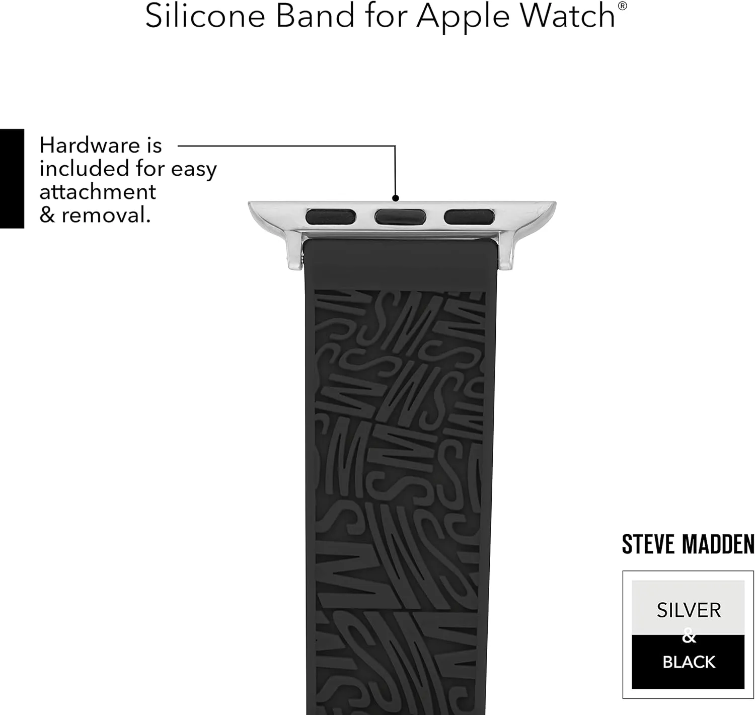 priority populous freezing cylindrical for Apple Watch Steve Madden Fashion Silicone Band 