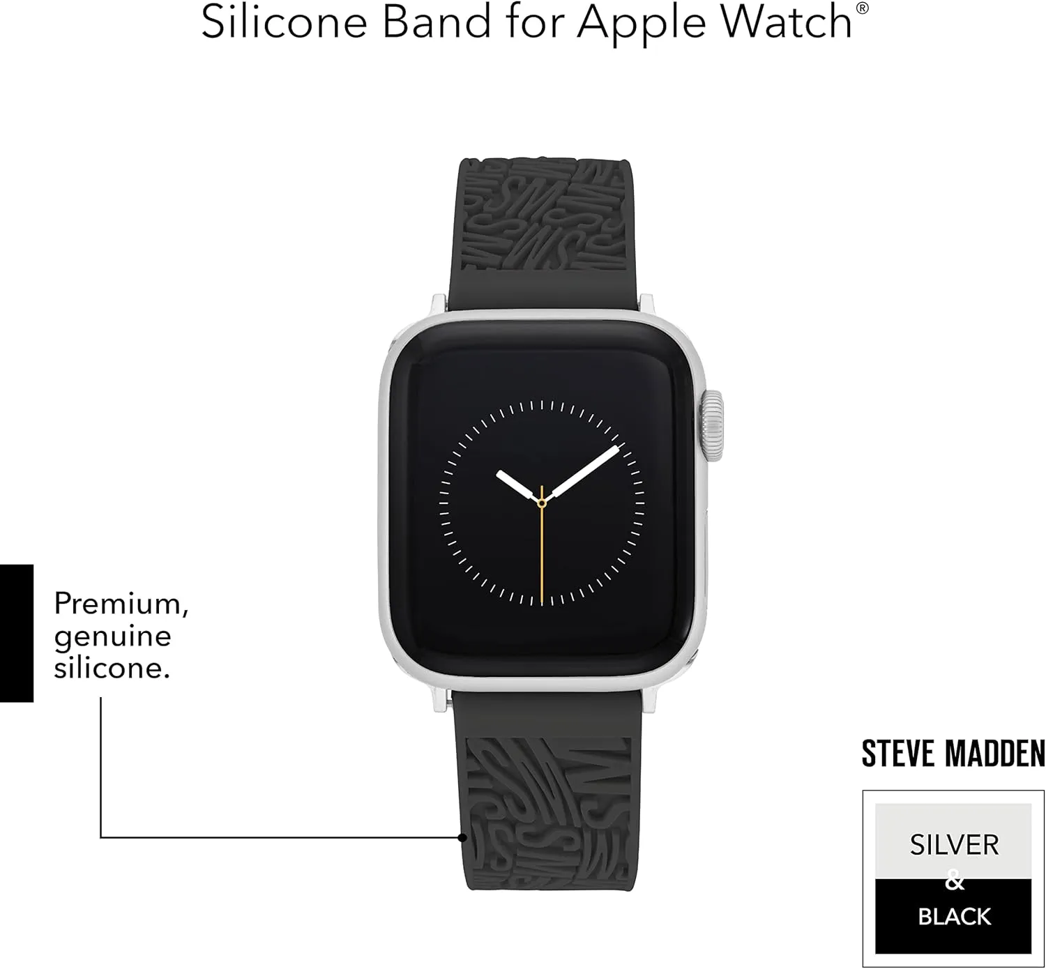 priority populous freezing cylindrical for Apple Watch Steve Madden Fashion Silicone Band 