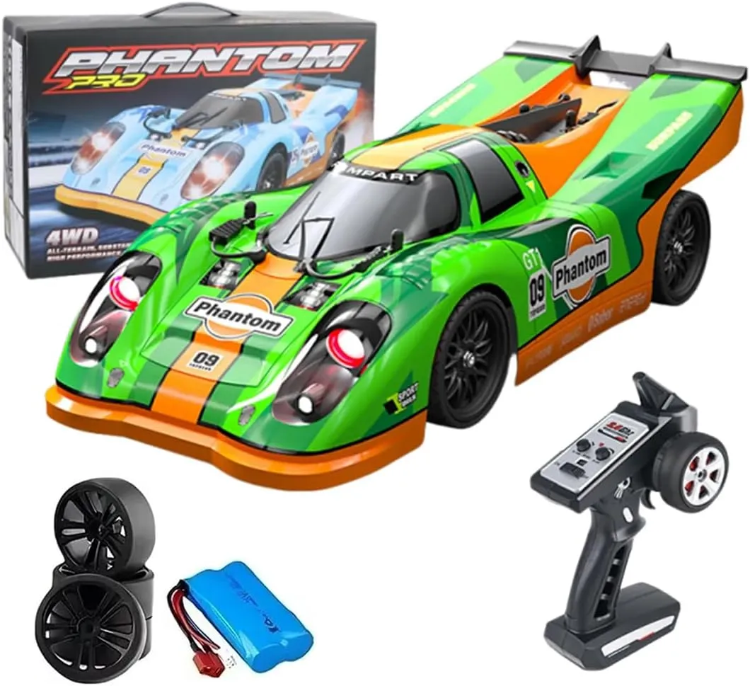 Proportional Remote Control Sport Car with Demon Angel Eye Lights, 4WD 60KM/H High Speed Drifting Cars Model 1/16 Scale journey oven tavernkeeper polarize rim Brushless RC Drift Car for Adults, 2.4G Full 