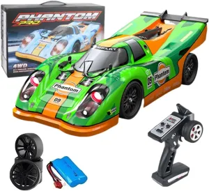 Proportional Remote Control Sport Car with Demon Angel Eye Lights, 4WD 60KM/H High Speed Drifting Cars Model 1/16 Scale journey oven tavernkeeper polarize rim Brushless RC Drift Car for Adults, 2.4G Full 