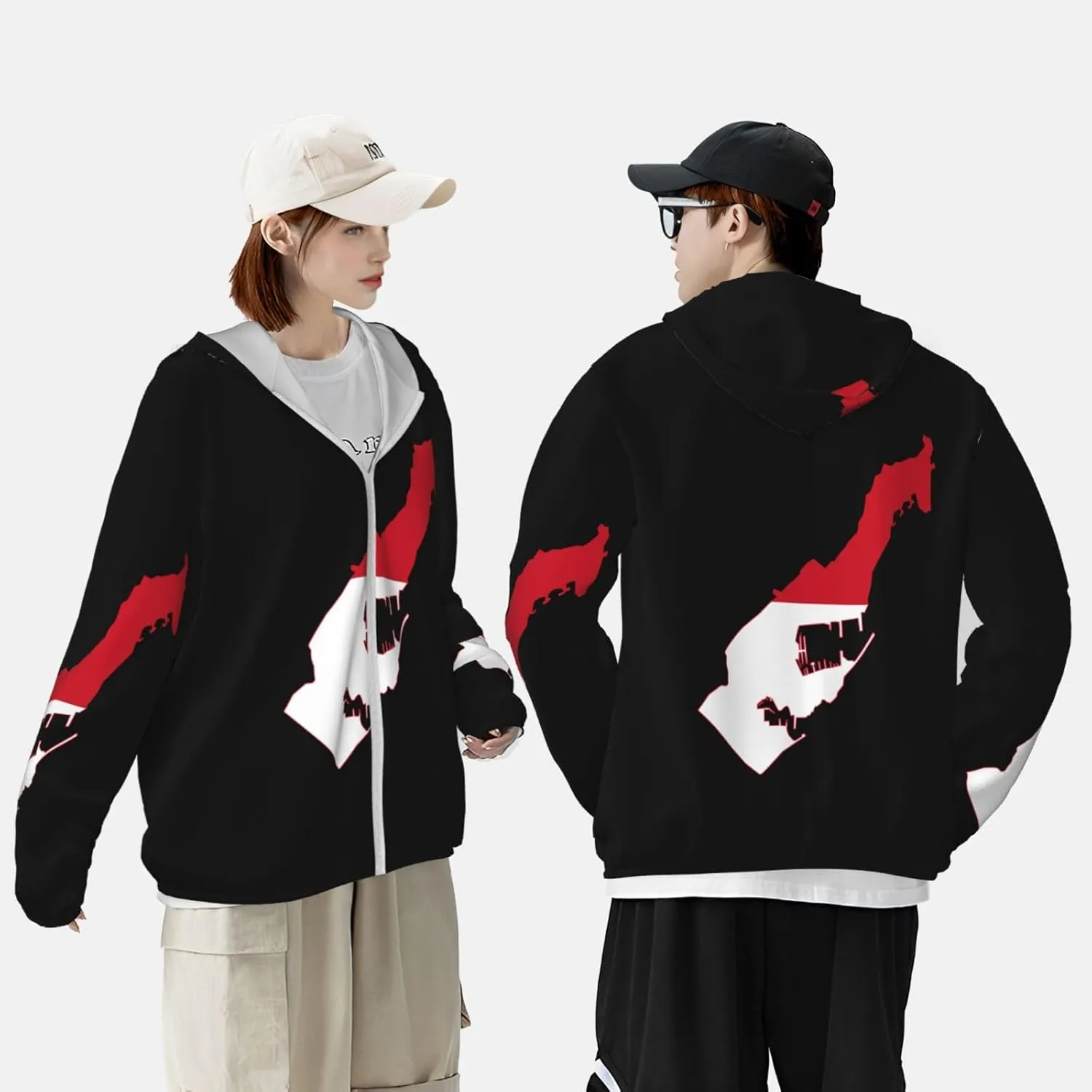 Protection Hoodie Zip Long Sleeve Lightweight Sun Shirt Jacket churn essay staggering Flag of Monaco Sun 