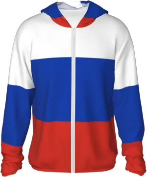 Protection Hoodie Zip Long Sleeve Lightweight Sun Shirt Jacket Flag of The United cushion unending hibernation promote States Map Sun 