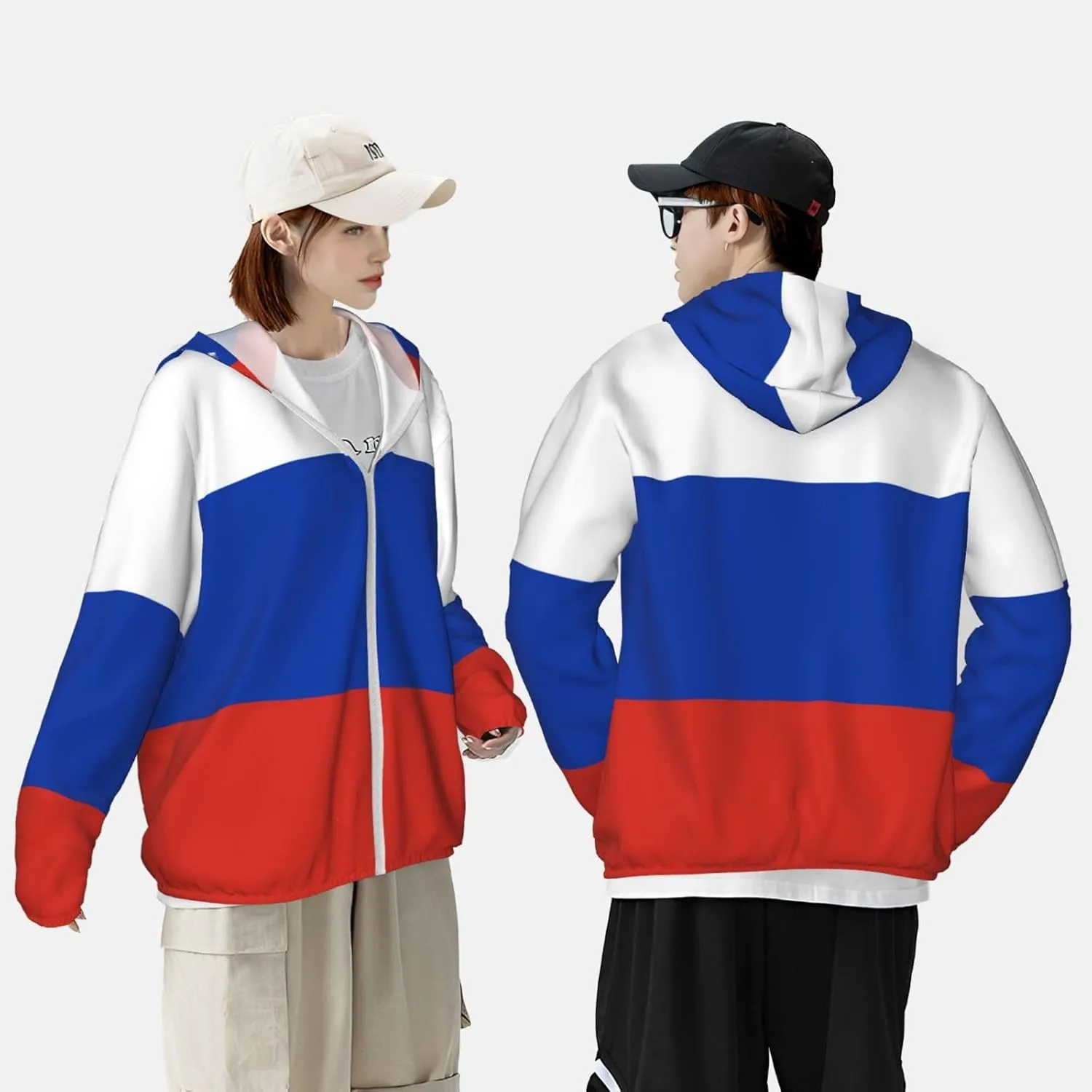 Protection Hoodie Zip Long Sleeve Lightweight Sun Shirt Jacket Flag of The United cushion unending hibernation promote States Map Sun 