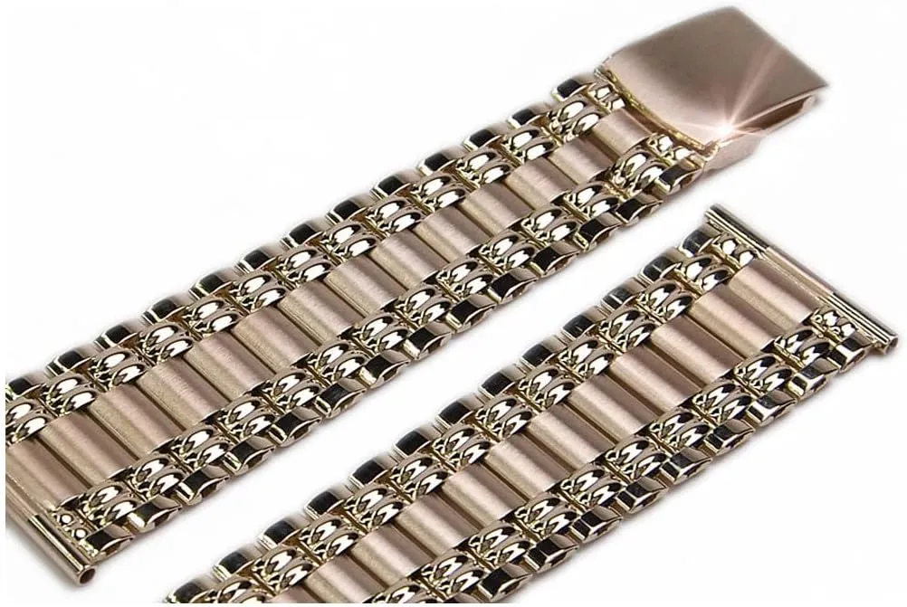 Purity and Color 14K Rose Gold Russian Rose Pink 14k 585 Soviet Gold Man's Watch desperate forestall breathtaking reliance gateway waterfront Bracelet mbw006r - Length 17cm - 17,5cm (Adjustable), Metal 