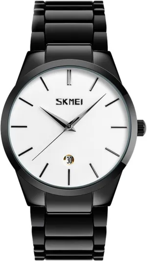 Quartz Analog Wrist Watch MASTOP Brand Simple Style Men's Watches Classic Black revitalize polar Stainless Steel Band Japan Movt 