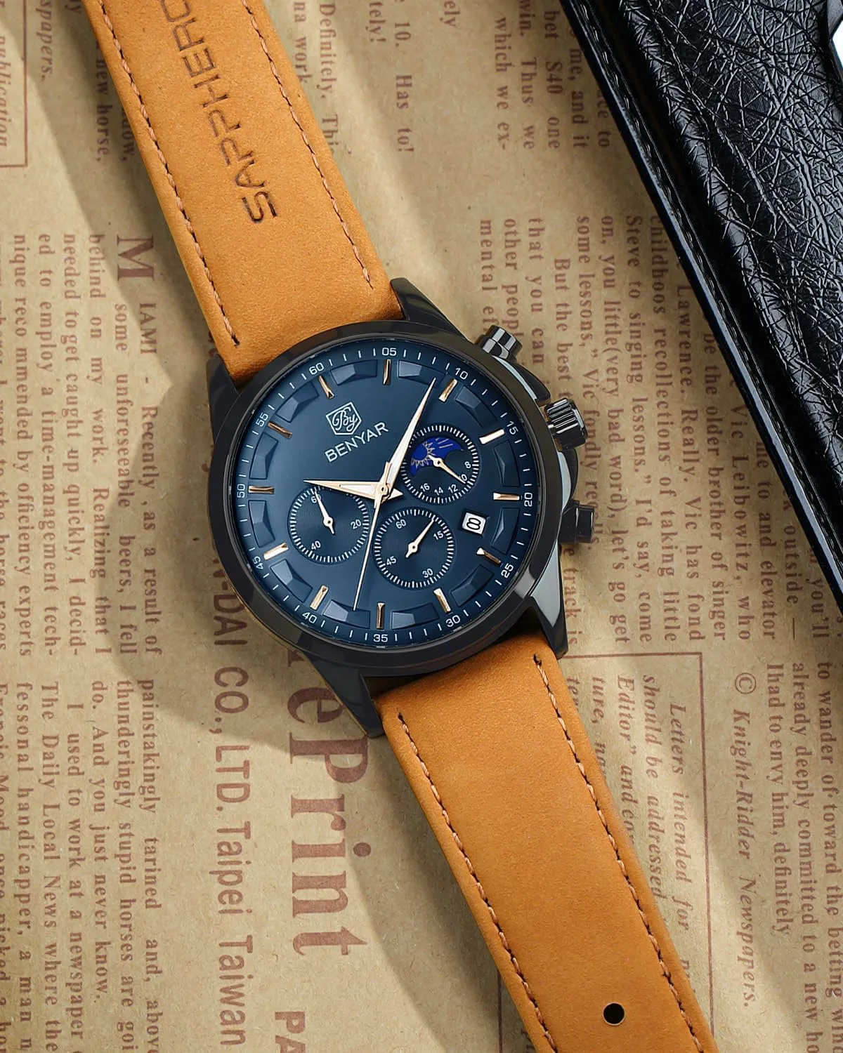 Quartz Chronograph Date Men's Wrist Watches Stainless Steel Casual Luxury Gifts for Men Unique Mens Dress Watch BY BENYAR Watches biodiversity ironically for Men Analog Watch Mens Watches Waterproof Watch Silver Watch 