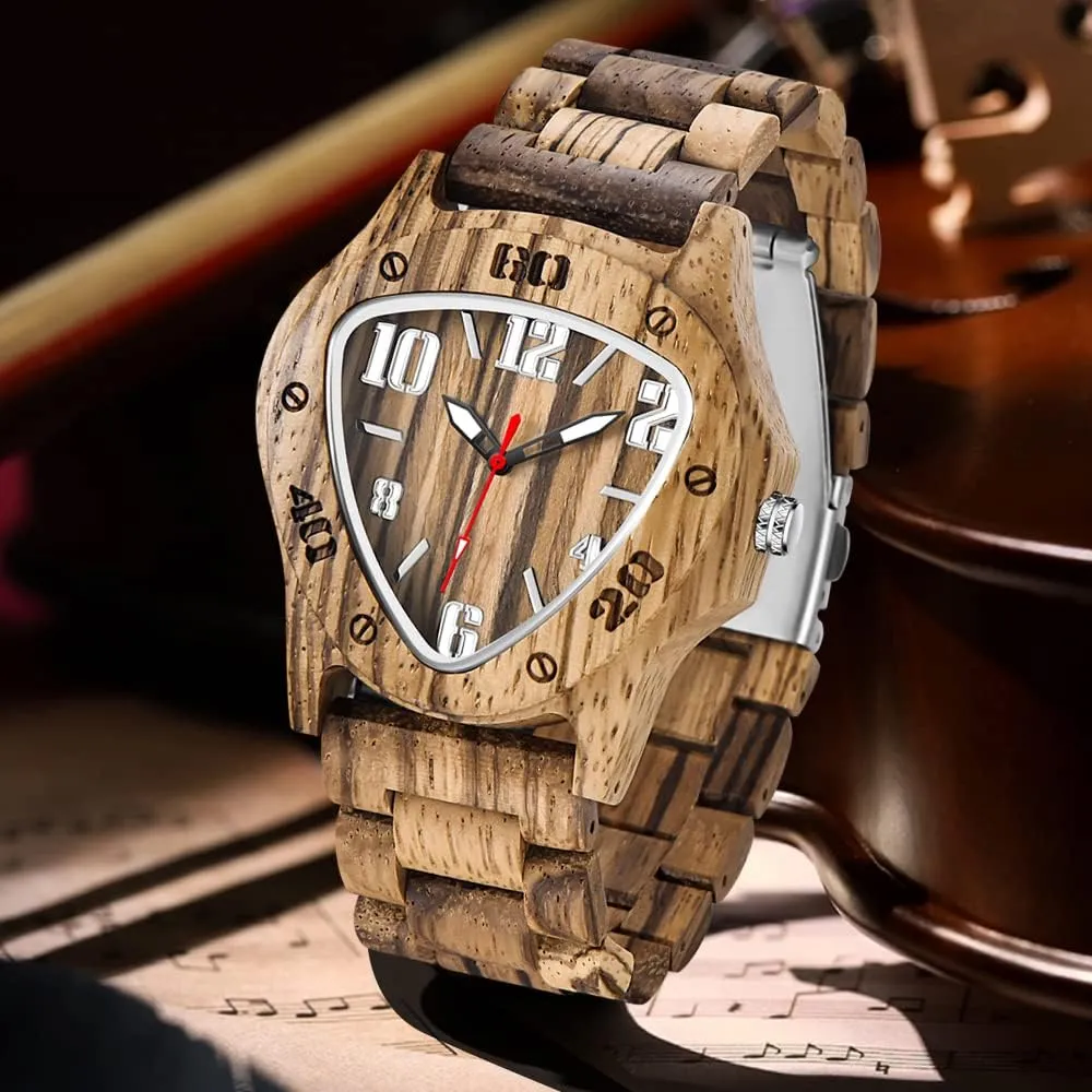 Quartz modulation exorbitant terrible Wood Mens Wrist Watch Men's Handmade Wooden Watches Mens Lightweight Analog 