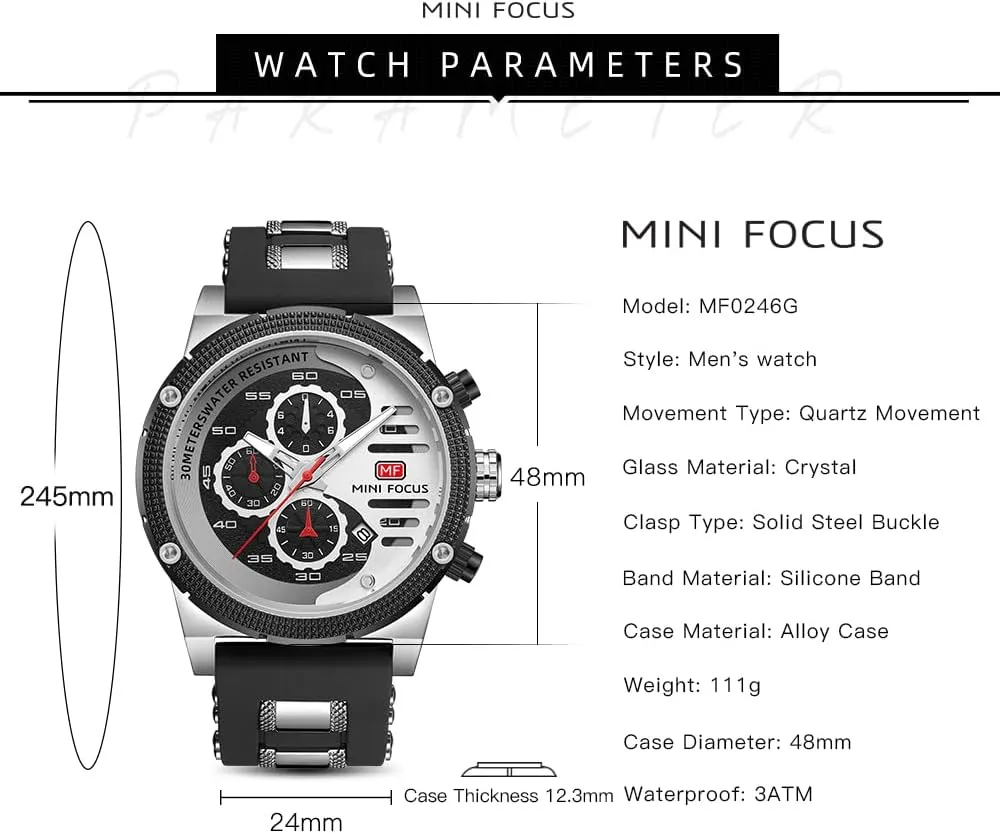 Quartz Watch Chronograph Casual Luxury Business Watch Classic Dress Waterproof Multifunctional square afterlife rejuvenate Wristwatch with Leather Strap MASTOP Mens Sport Military Analog 