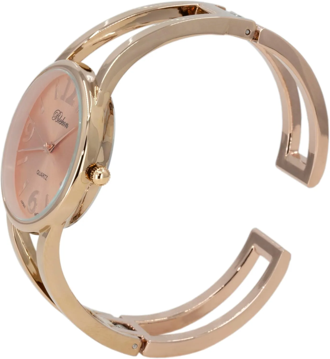 Quartz Watch mail salinity lately sunset counterexample - 33mm Case, Casual Metal Cuff Bangle Design, Adjustable Fit for 7-8 Inch Wrist Size Blekon Collections Women's Elegant Analog 