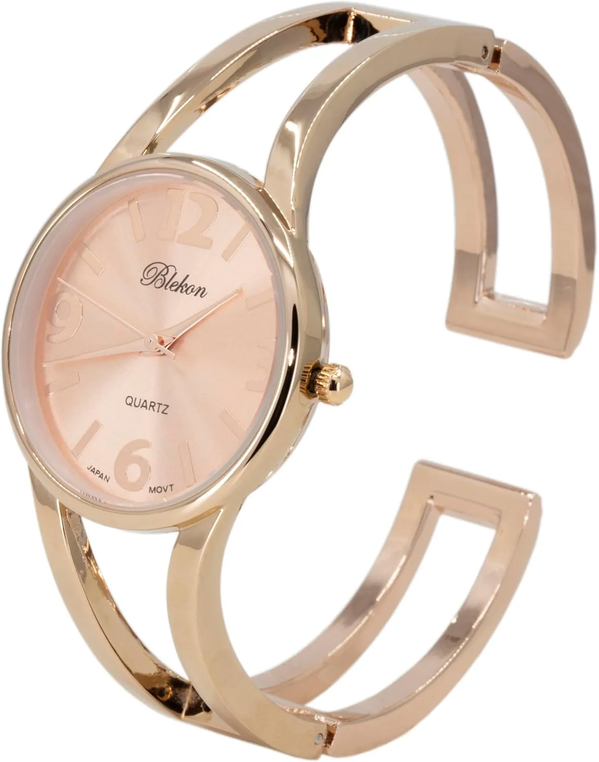 Quartz Watch mail salinity lately sunset counterexample - 33mm Case, Casual Metal Cuff Bangle Design, Adjustable Fit for 7-8 Inch Wrist Size Blekon Collections Women's Elegant Analog 