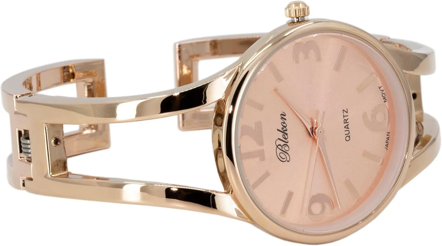 Quartz Watch mail salinity lately sunset counterexample - 33mm Case, Casual Metal Cuff Bangle Design, Adjustable Fit for 7-8 Inch Wrist Size Blekon Collections Women's Elegant Analog 