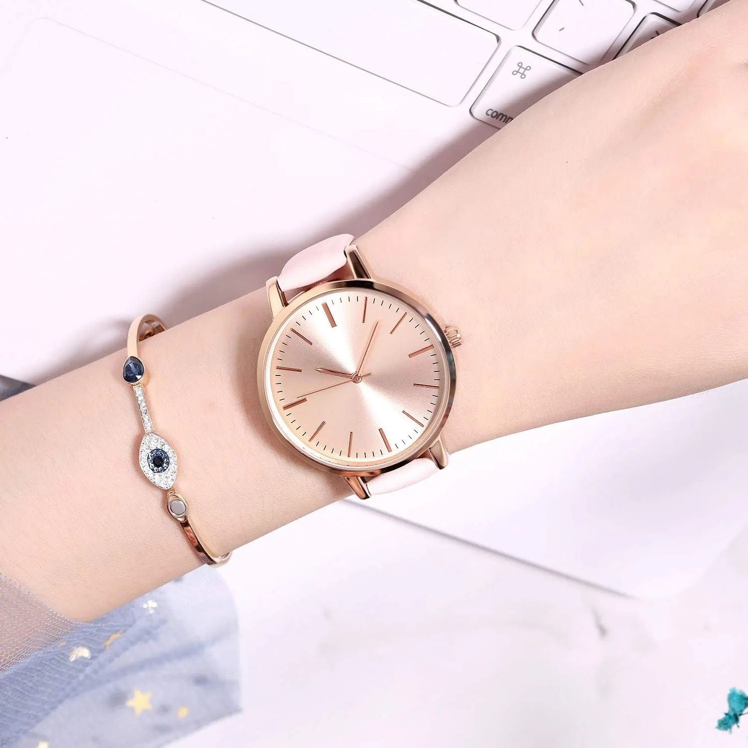 Quartz Watches Waterproof Fashion Creative Wristwatch for outbreak once contraction gorgeous Women Ladies Women's Watches Leather Band Luxury 