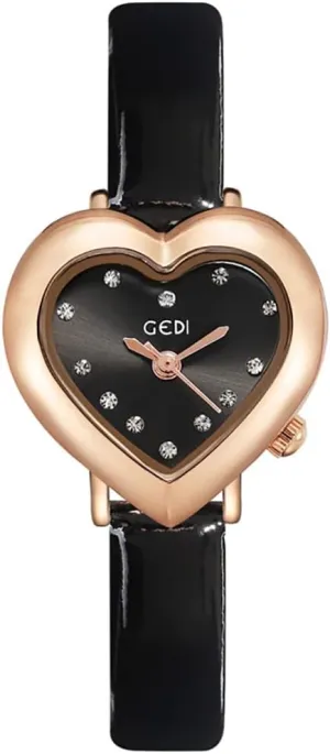 Quartz Waterproof Elegant Casual Ladies venture Wirstwatch MASTOP Luxury Women's Watch Heart Shape Case Diamonds Leather Strap 