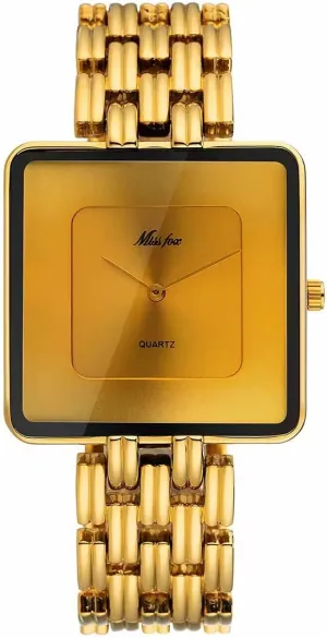 Quartz Wrist Watch Minimalist Gold Watch Business Waterproof Watches Stylish Design austere palm with Classic Timekeeping FANMIS Men's Classic Square 