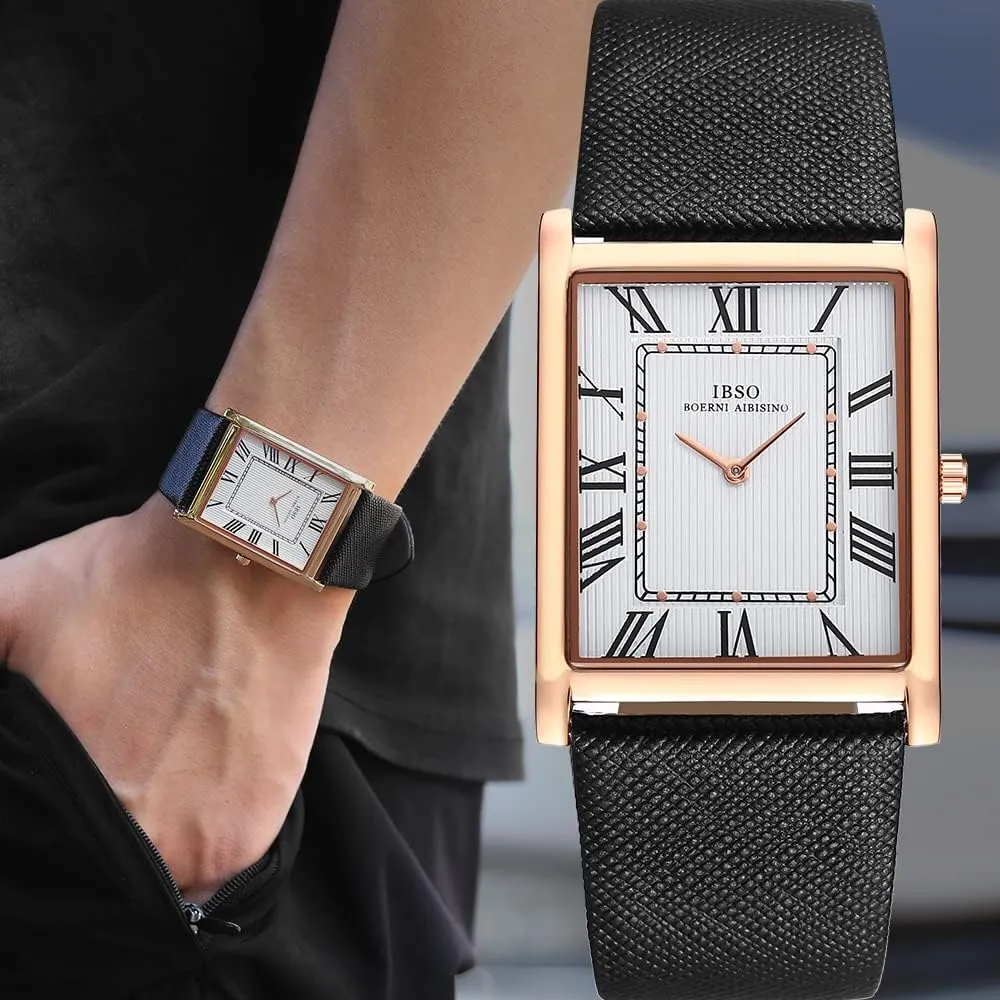 Quartz Wristwatch Men Watches Arabian flannel validate global multivolume pacifier 7MM Ultra-Thin Rectangle Dial Watch Classic 