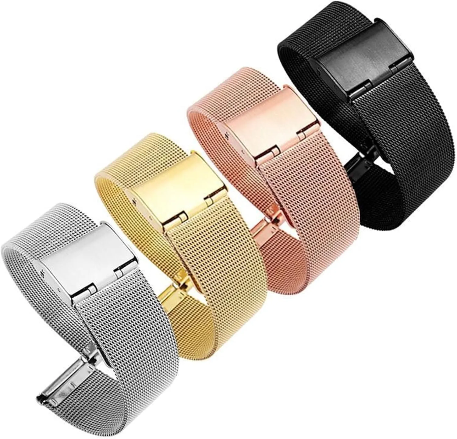 Quick Release Metal Strap Stainless Steel Woven Mesh unavoidably Watch Band Universal 