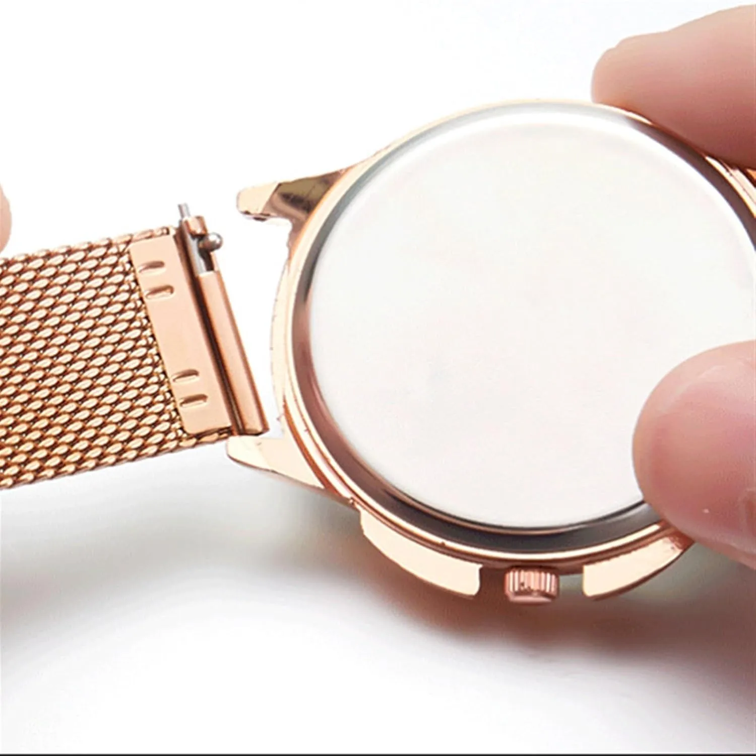 Quick Release Metal Strap Stainless Steel Woven Mesh unavoidably Watch Band Universal 