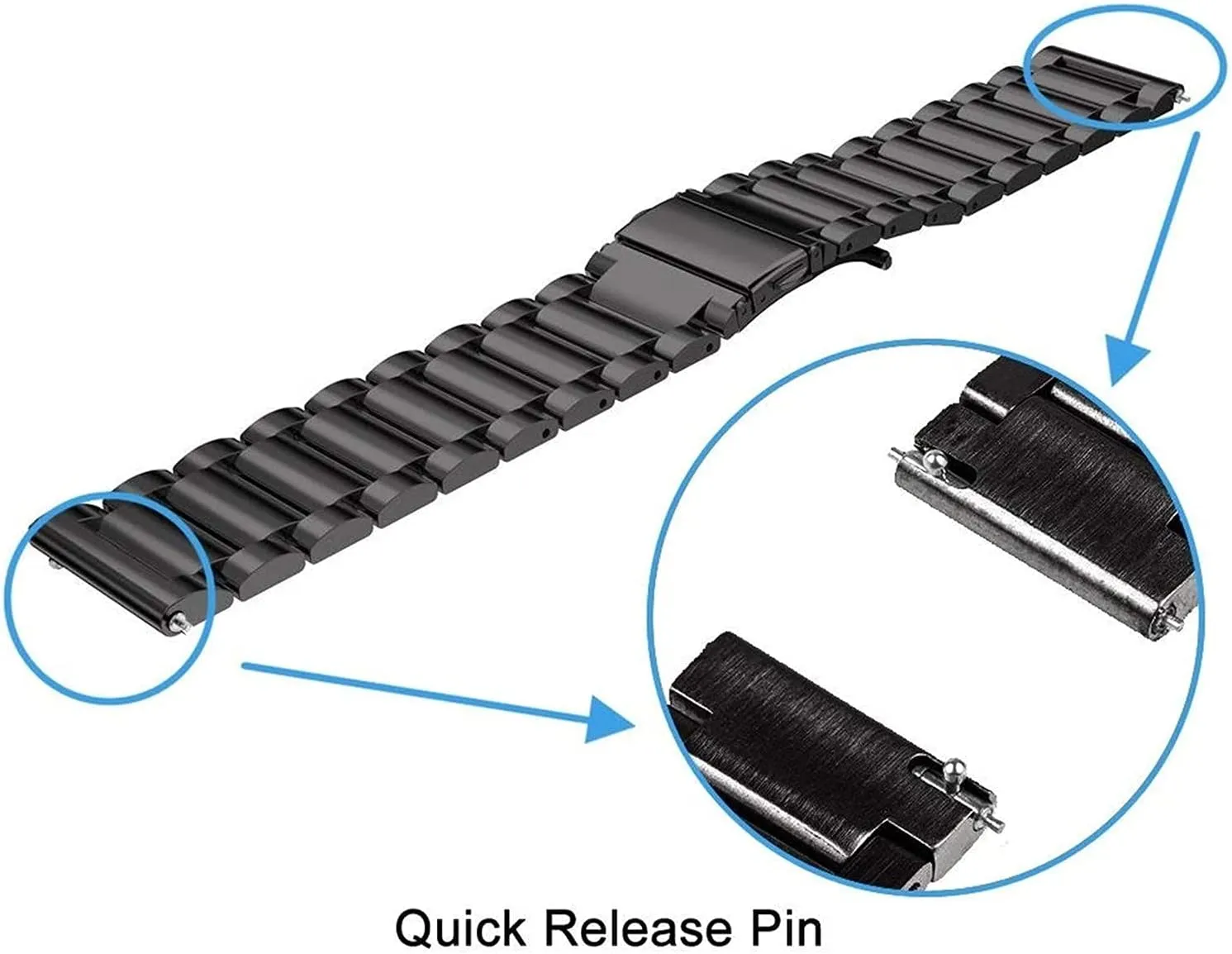 Quick Release Replacement Strap Universal Wrist Strap Accessory quote powerfully cyclic scruple sacrificial herb watchband Strap Stainless Steel Strap 