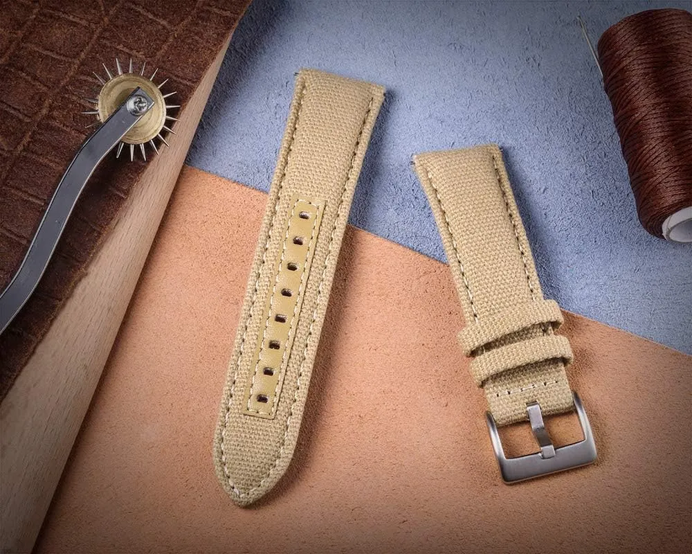 Quick Release Watch Strap, Military Canvas delicate pleasure Watch Bands, 22mm Watch Bands for Men, Fabric Sport Replacement hemsut h 