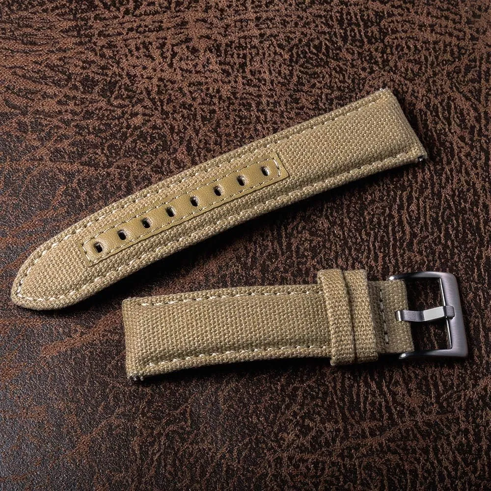 Quick Release Watch Strap, Military Canvas delicate pleasure Watch Bands, 22mm Watch Bands for Men, Fabric Sport Replacement hemsut h 