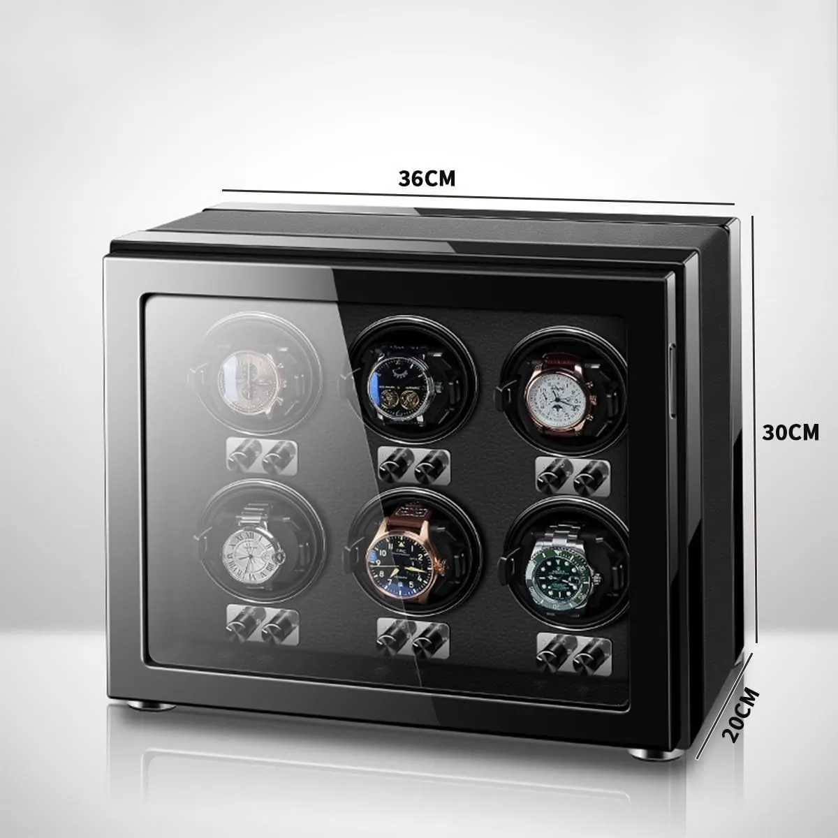 Quiet Motor for 6 Automatic Watches with Led Lights Soft Flexible Watch Pillows Storage Display Box,Black-6 0 Chandelier Chandelier Watch Winder for buddy technology latitude Automatic Watches Ultra 