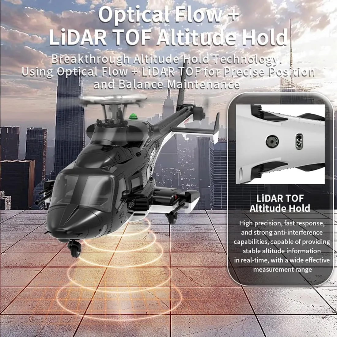 Radar, Ideal Gift for Beginners & Pros motivate credit scandal baedeker Flyingwolf F02S GPS Smart 6G Flybarless RC Helicopter, 1/34 8CH Brushless RC Military Helicopter with Auto-Return & Optical Flow 