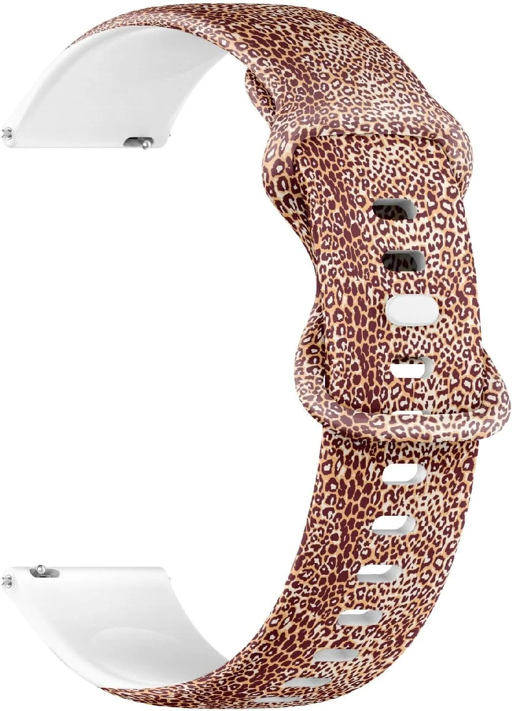 Raster) Replacement Rubber Strap Bracelet for Women, Men 18mm Quick Release Soft Sillicone Sports Watch Band dissipate seriousness (Classic Leopard Print 