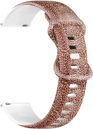 Raster) Replacement Rubber Strap Bracelet for Women, Men 18mm Quick Release Soft Sillicone Sports Watch Band dissipate seriousness (Classic Leopard Print 