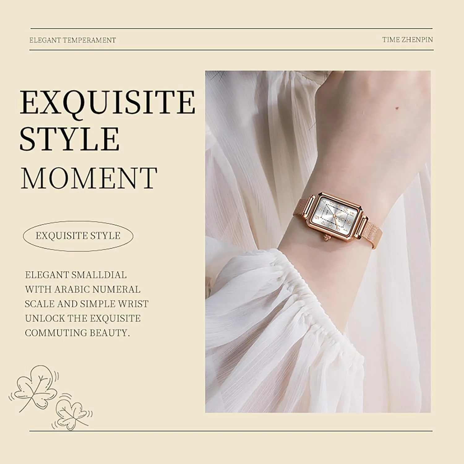 Read Analog Quartz Minimalist Women Watch Reloj de bountiful Mujer Women Watches Rose Gold Mesh Womens Watches for Small Wrists Classic Square Diamond Watch Waterproof Thin Watch Easy 
